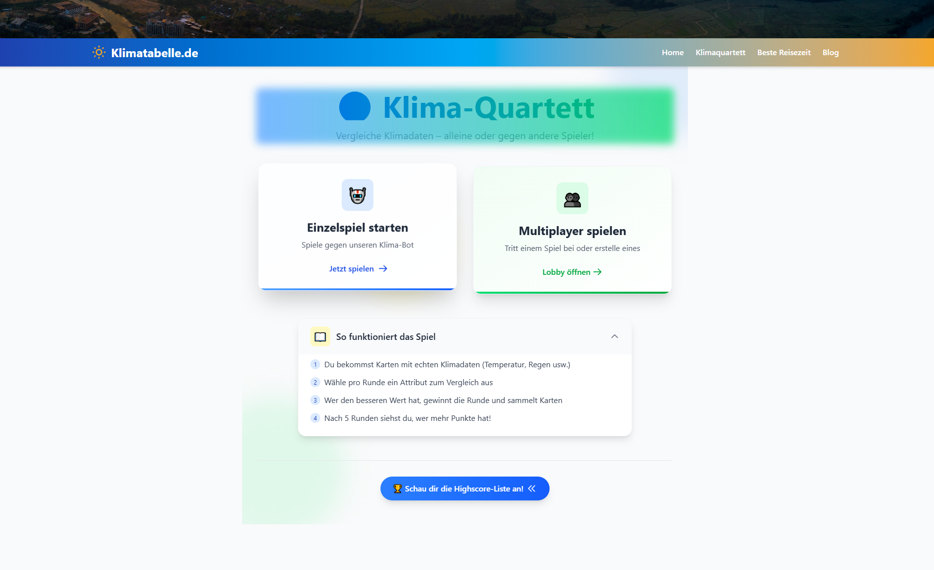 Klimatabelle.de – Relaunch einer internationalen Klima-Plattform