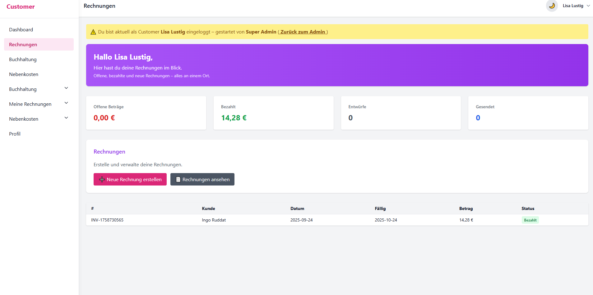 E-Invoice Modul – Digitales Rechnungsmanagement